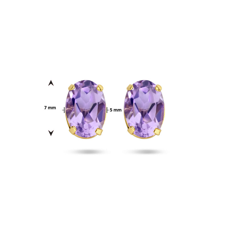 Ohrstecker Amethyst 14K Gelbgold