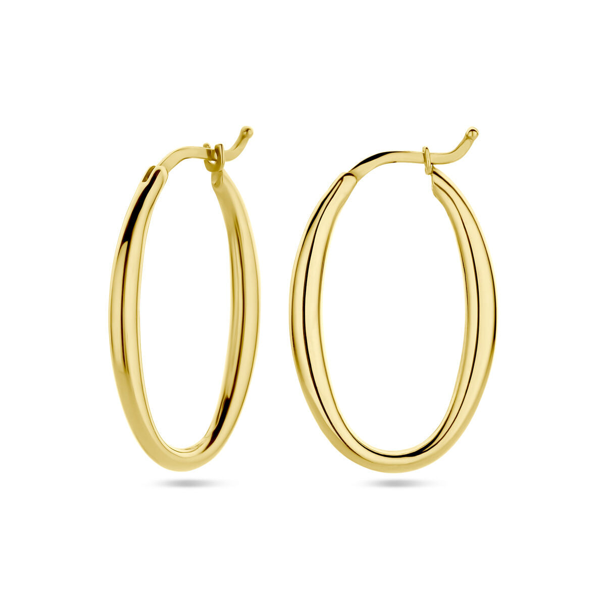 Ohrringe oval 14K Gelbgold