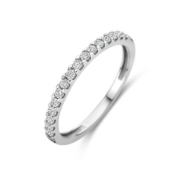 Ring aus 14K Weißgold mit 0,25 ct lab-grown Diamanten in einer durchgehenden Reihe