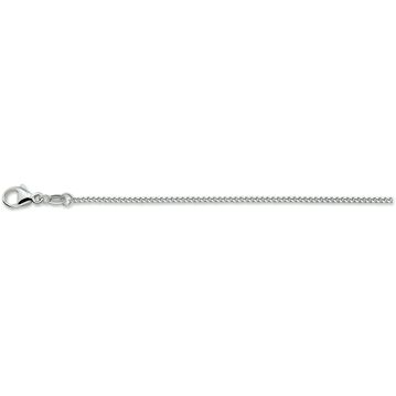 Collier aus rhodiniertem Silber mit 4-seitigem Schliff und einer Stärke von 1,4 mm