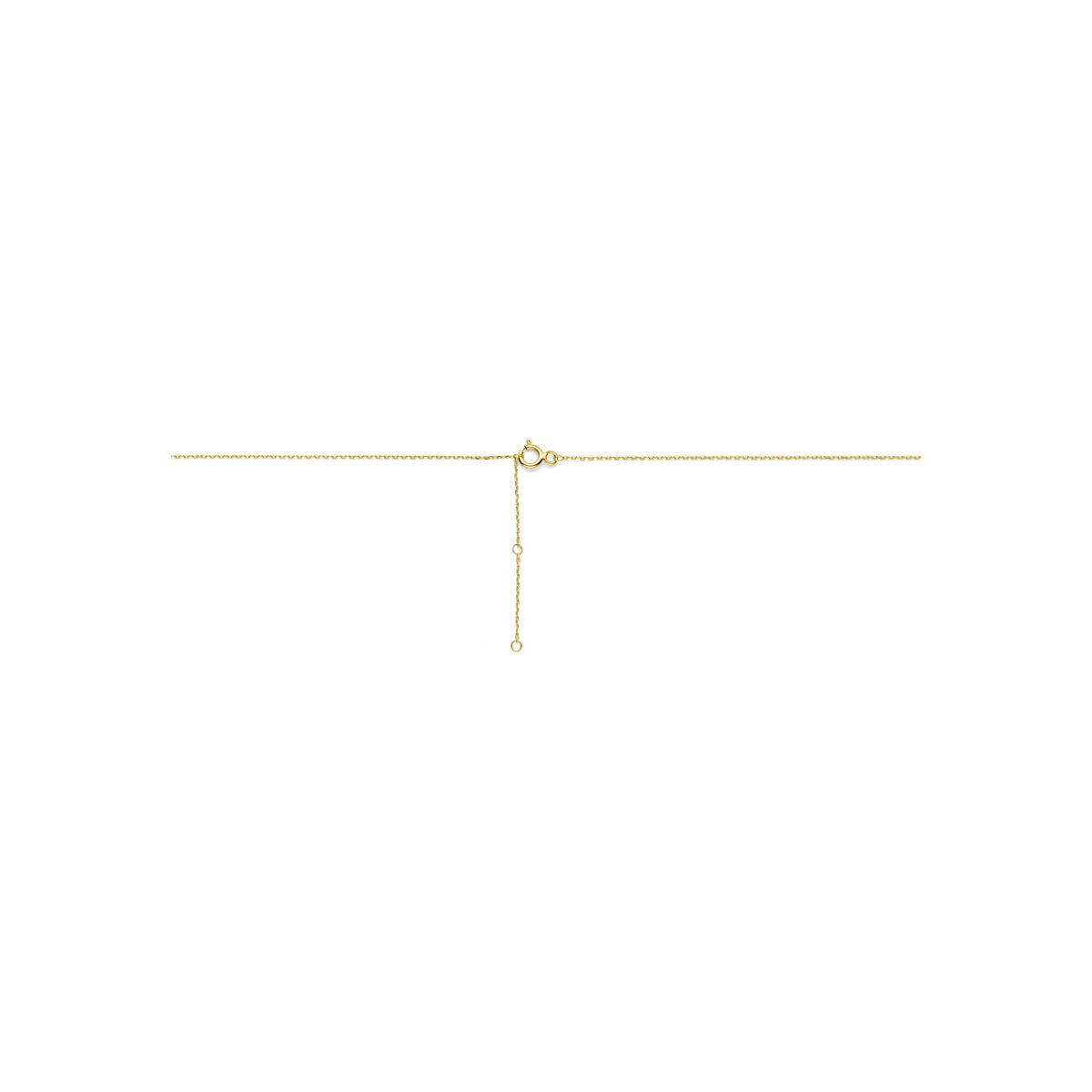 9 Karat goldfarbene Halskette mit Kreuzchen