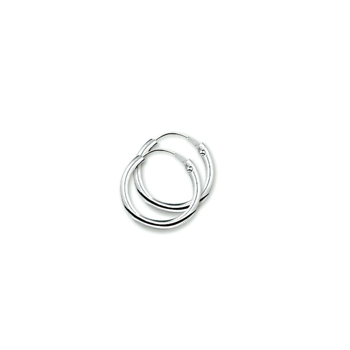 Runde Ohrhänger aus Silber mit 1,8 mm dicker Rohrform