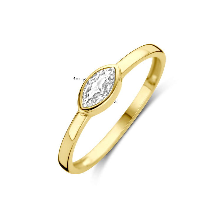 Samenring Zirkonia 14K Gelbgold