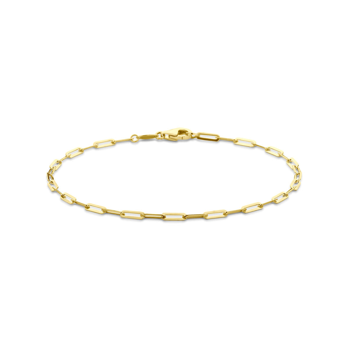 Anker-Armband für Damen aus 9k gelbgoldfarbenem Material mit glattem, schmalem Design