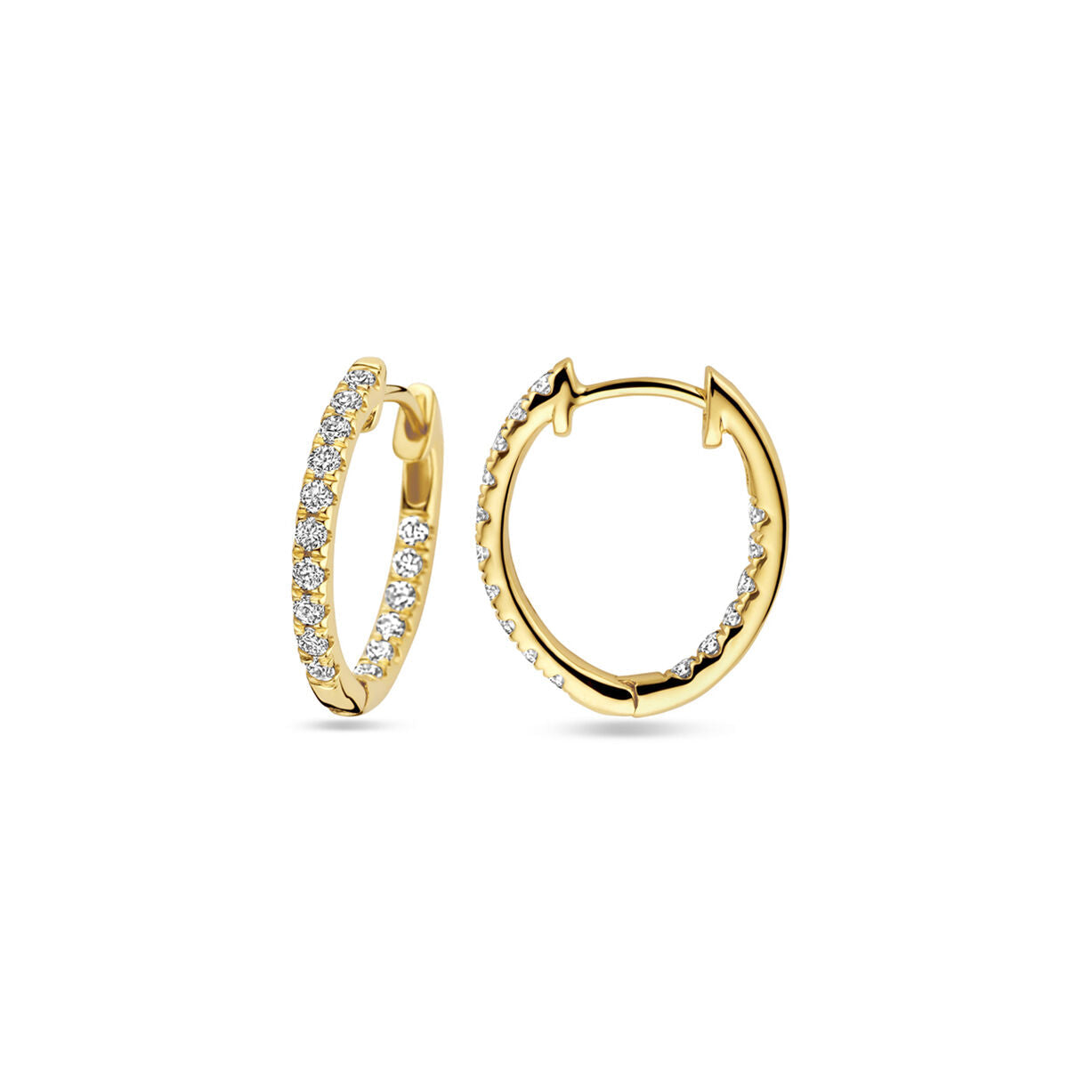 Klappohrringe Labor gezüchteter Diamant 0.46ct (2x 0.46ct) H SI 14K Gelbgold