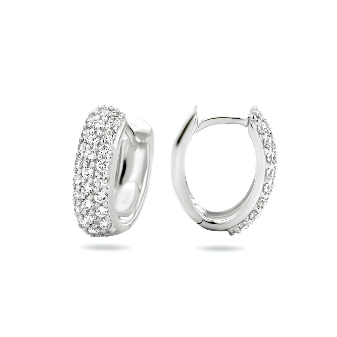 Ohrhänger mit Zirkonia 14K Weißgold
