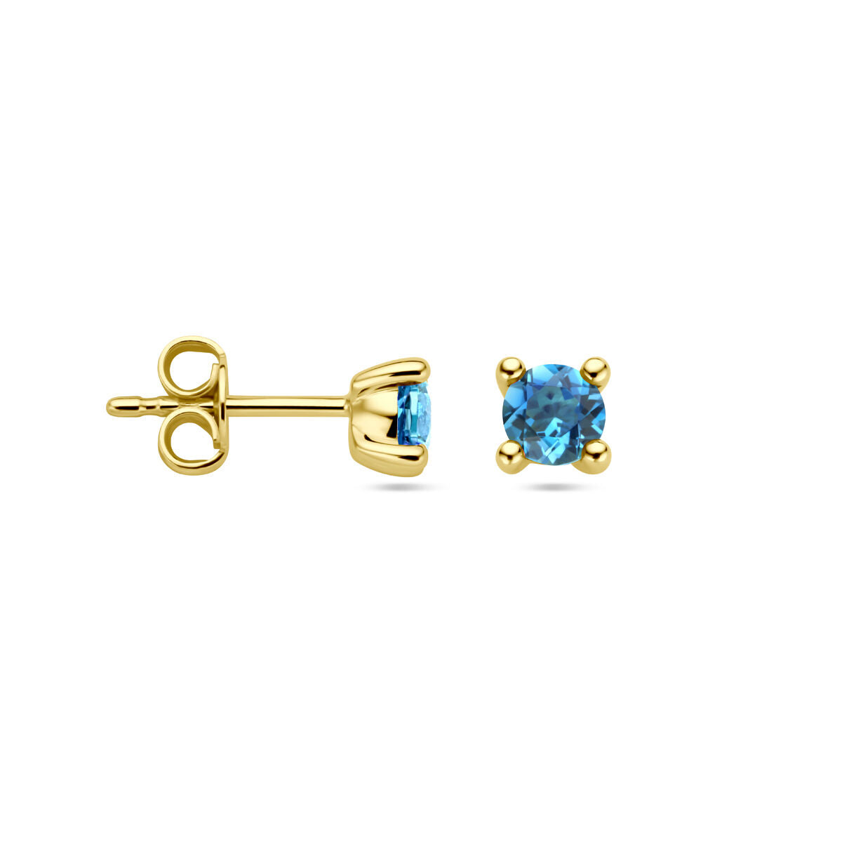 Ohrstecker London Blue Topas 14K Gelbgold