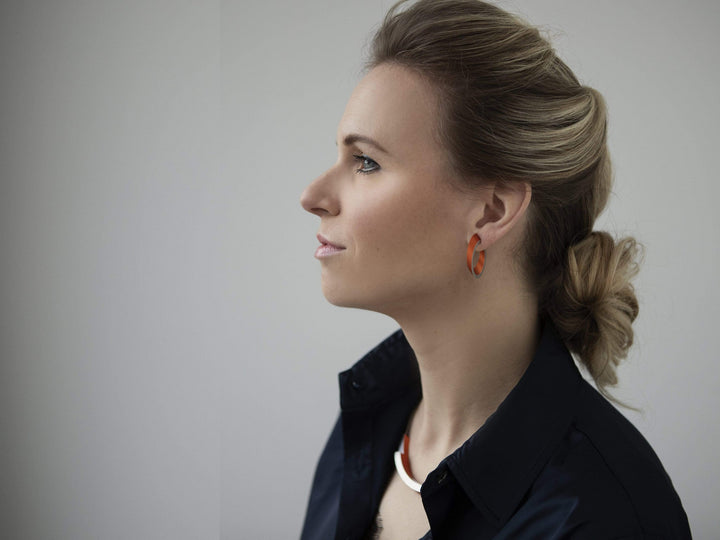 Halskette Schleifen Orange C74O