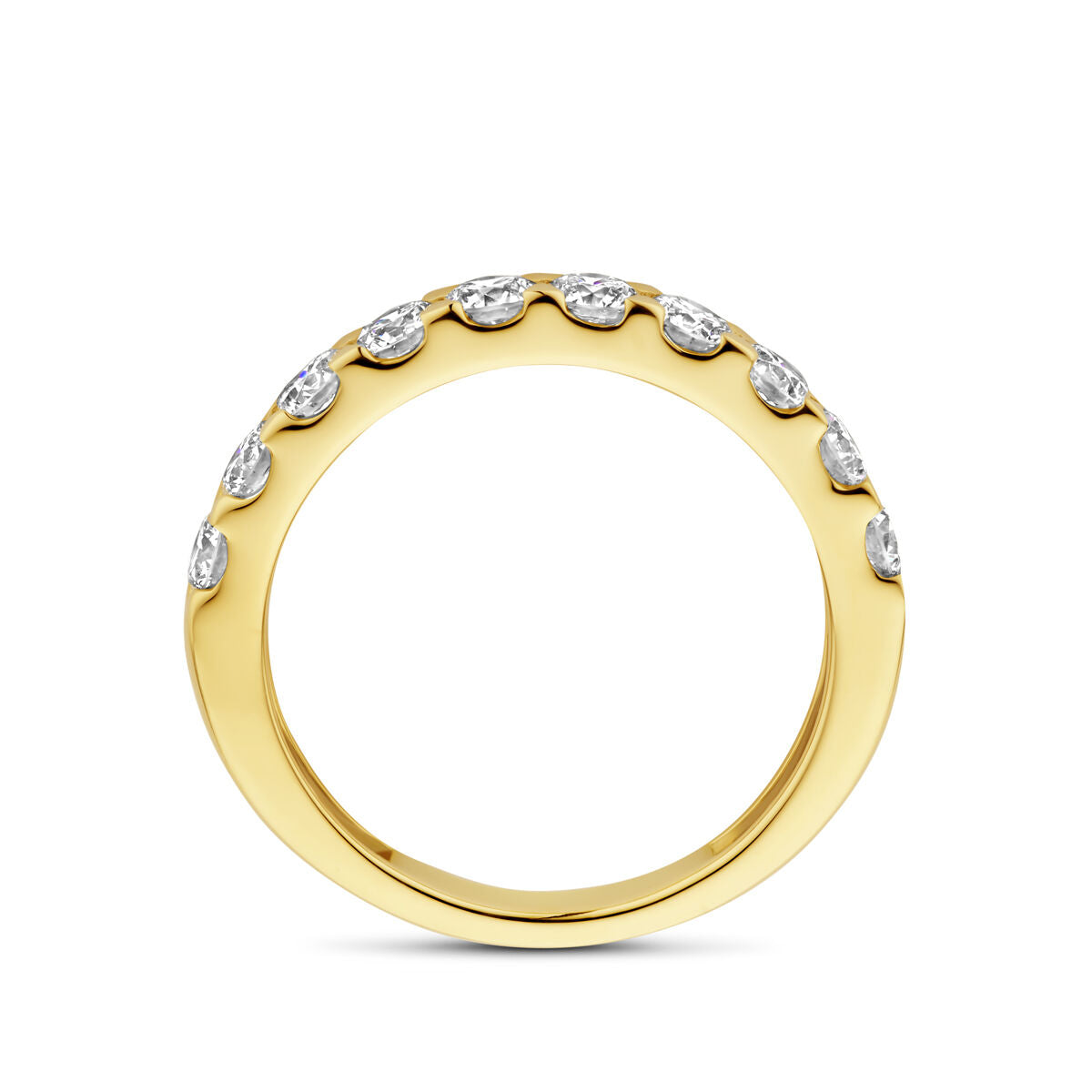 Ring im Labor gezüchteter Diamant 1.00ct H SI 14K Gelbgold