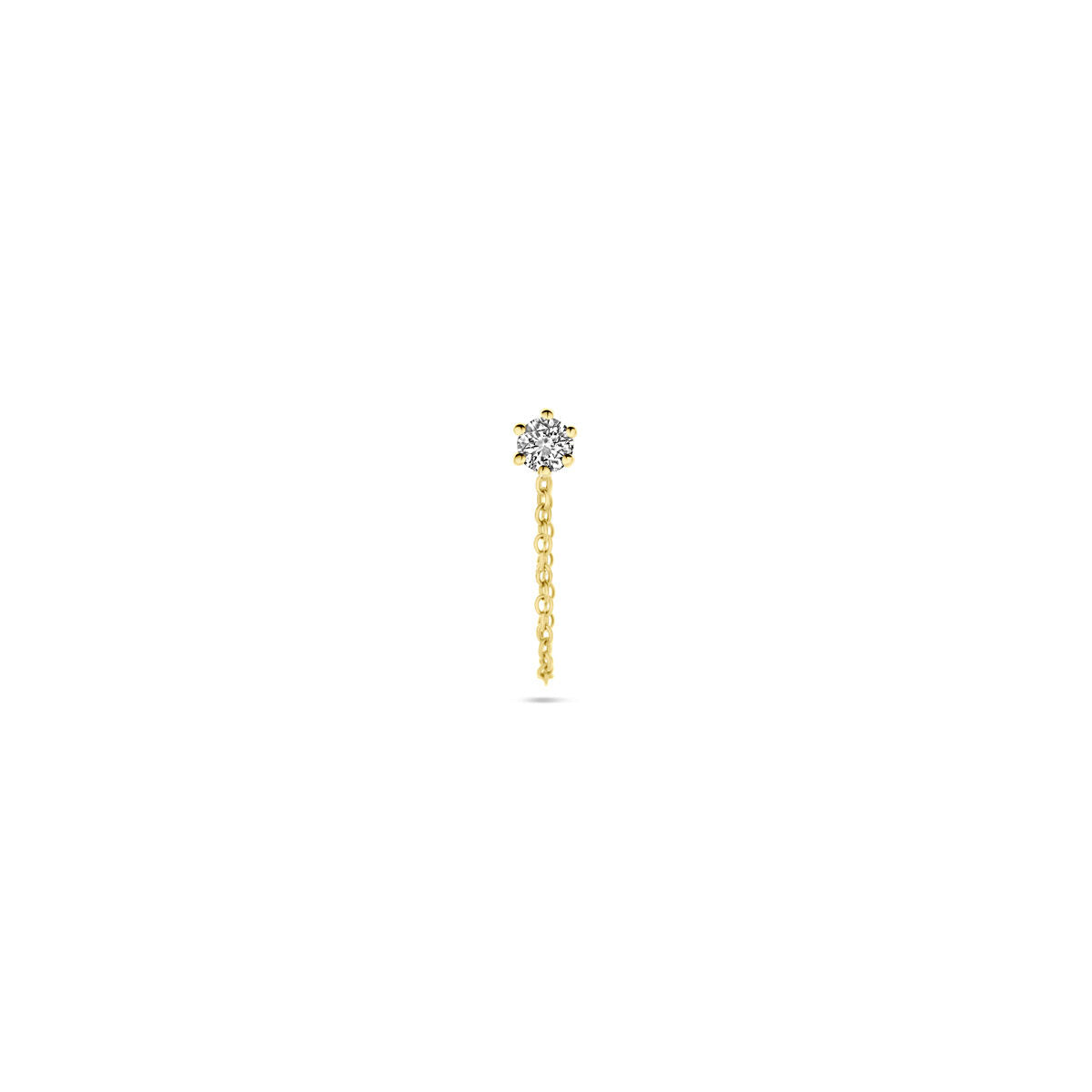 Ohrstecker aus 14K Gelbgold mit einem 0,05 ct Diamanten in H SI Qualität