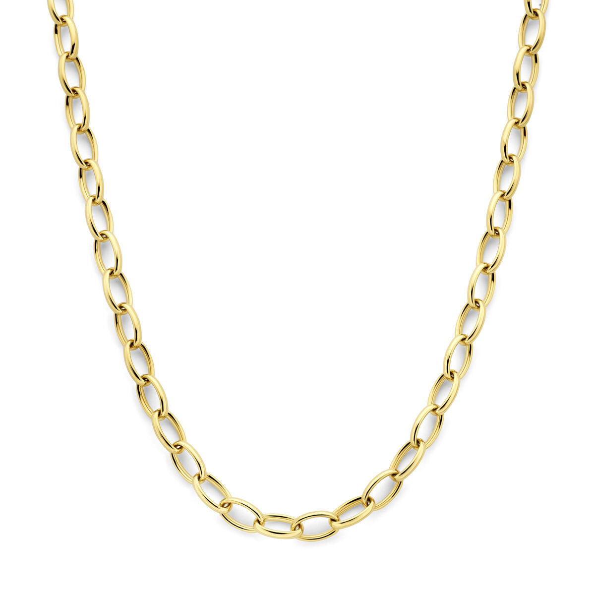 Damenkette aus 14k Gold mit 8 mm Ankerkettengliedern