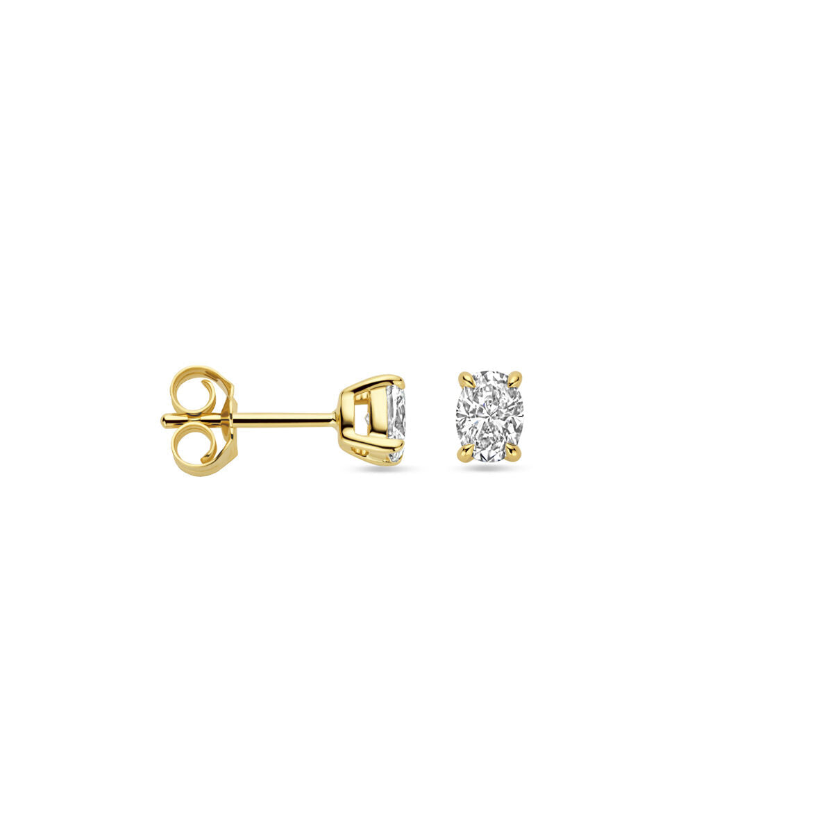 Ohrstecker Labor gezüchteter Diamant 0,5ct. (2x 0,25ct) H SI 14K Gelbgold