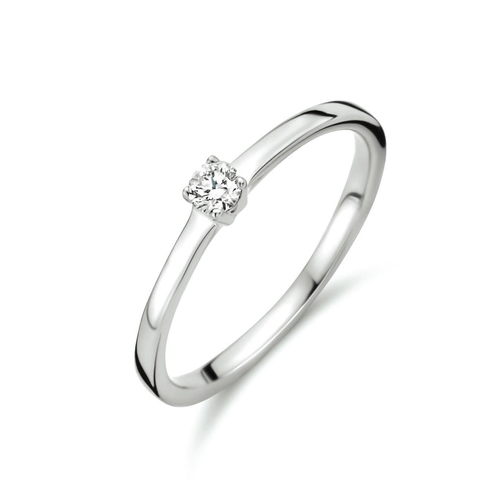 Ring Diamant 0,10 ct h SI 14K Weißgold