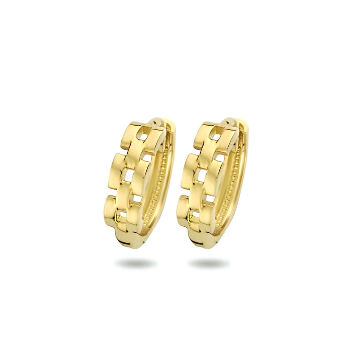 Ohrhänger mit Gliedermotiv aus 14-karätigem Gelbgold