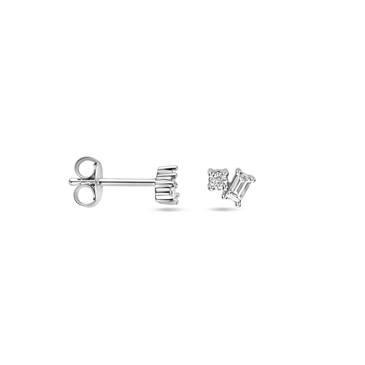 Ohrstecker Diamant 0.2ct (2x 0.1ct) h si 4 mm 14K Weißgold
