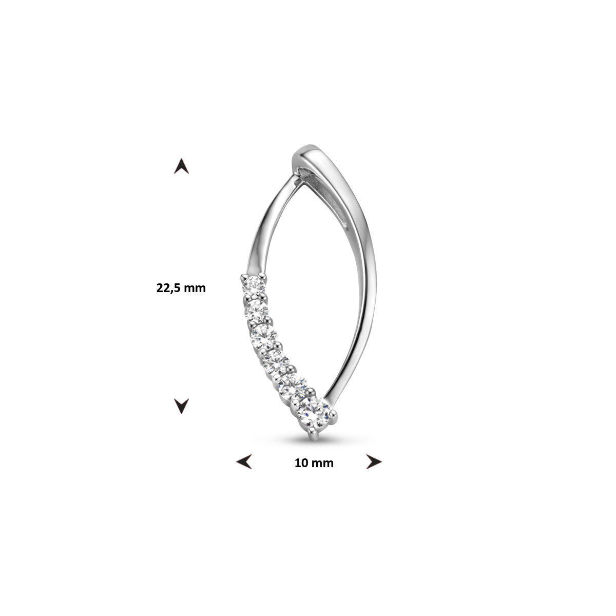Anhänger Zirkonia Silber rhodiniert