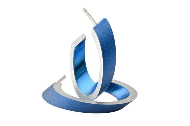 Ovale Creolen Blau O21B