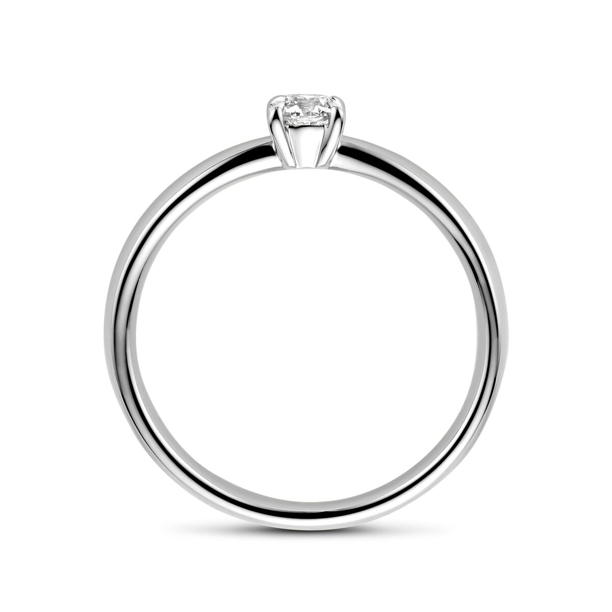 Verlobungsring Diamant 0,25 ct H SI 14K Weißgold