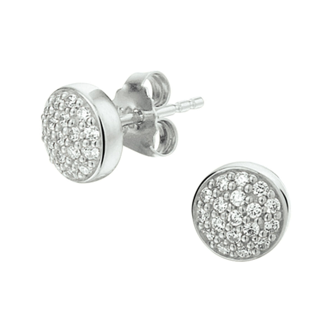 Ohrstecker Zirkonia Silber rhodiniert