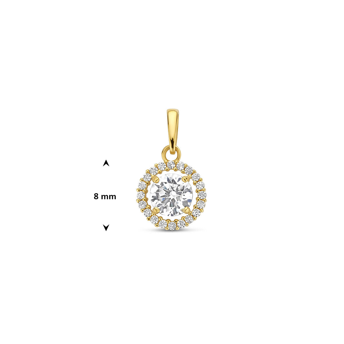 Goldanhänger mit Zirkonia – 9k gelbgoldfarben