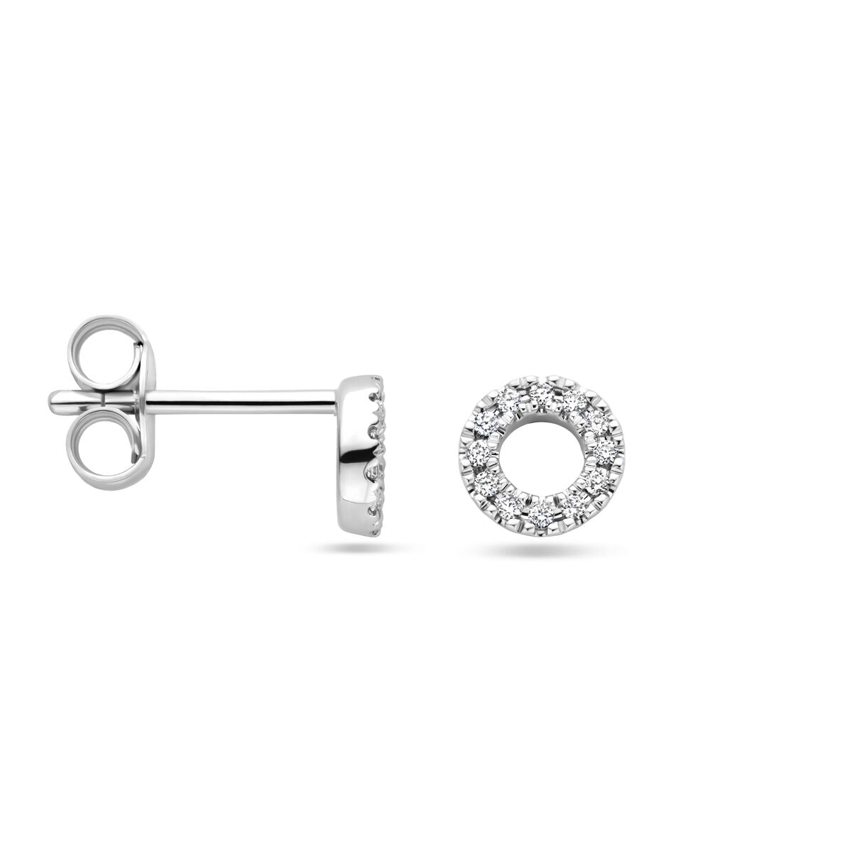 Ohrstecker Diamant 0.07ct (2x 0.035ct) H Si 5,5 mm 14K Weißgold