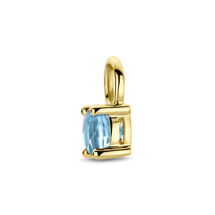 Ohrring-Anhänger Blautopas pro Stück 14K Gelbgold