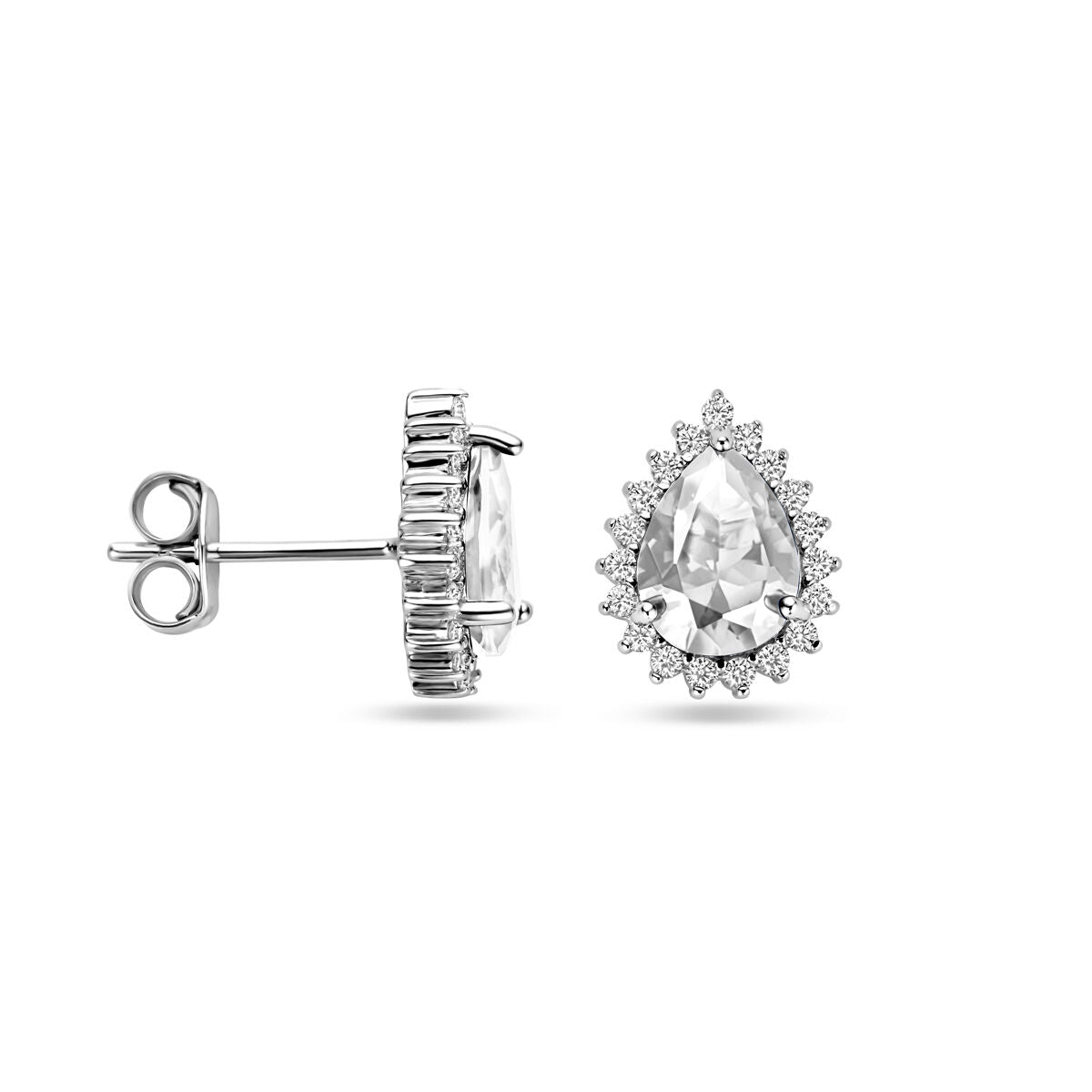 Ohrstecker Zirkonia 11,5 mm Silber rhodiniert