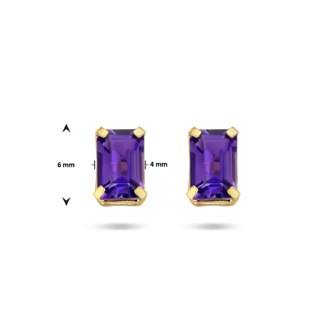 Ohrstecker Amethyst 14K Gelbgold