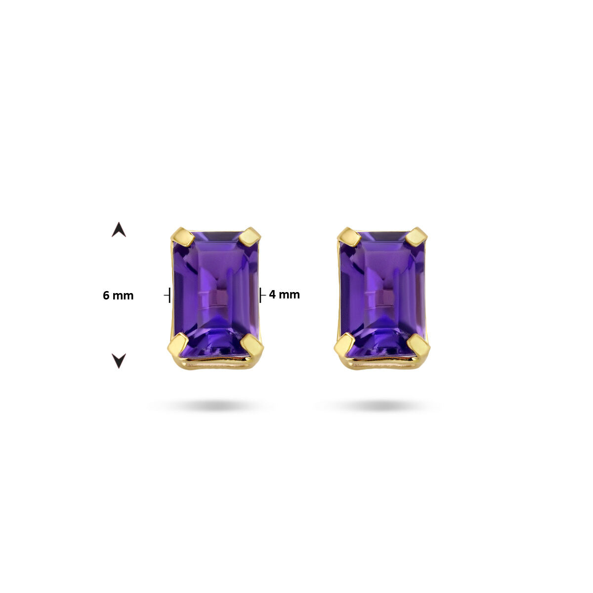 Ohrstecker Amethyst 14K Gelbgold