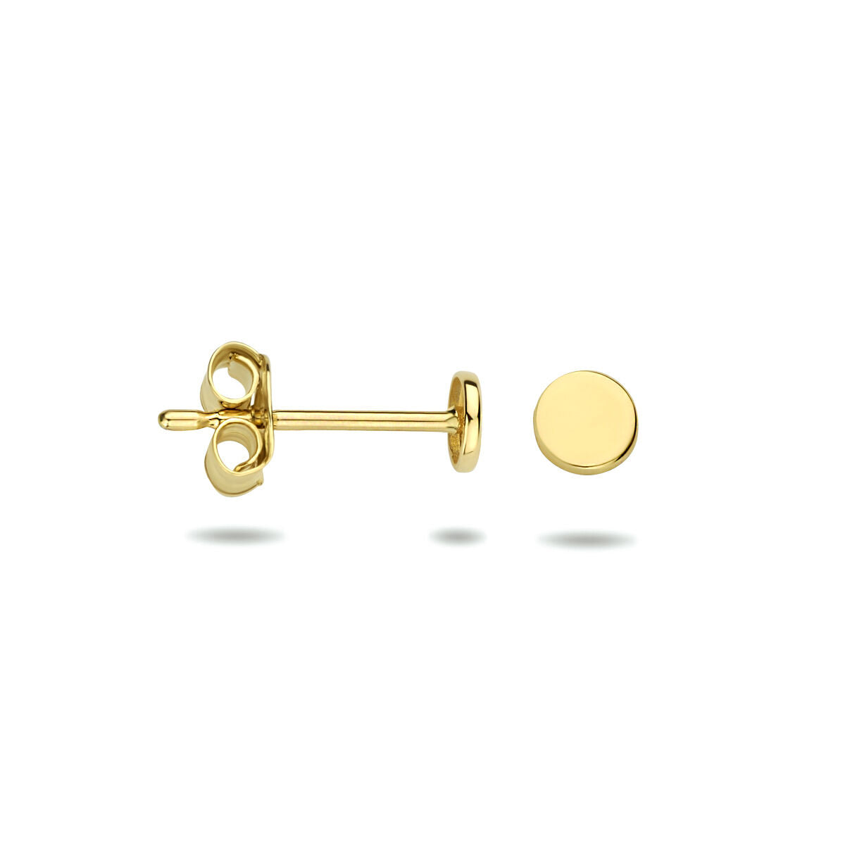 Ohrstecker rund 14K Gelbgold