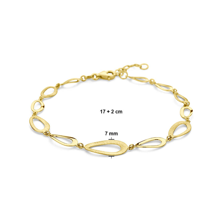 Goldarmband Damen poly/matt 14K