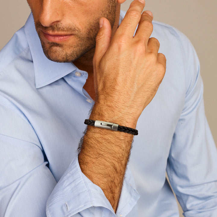 Armband Leder 8,6 mm Edelstahl
