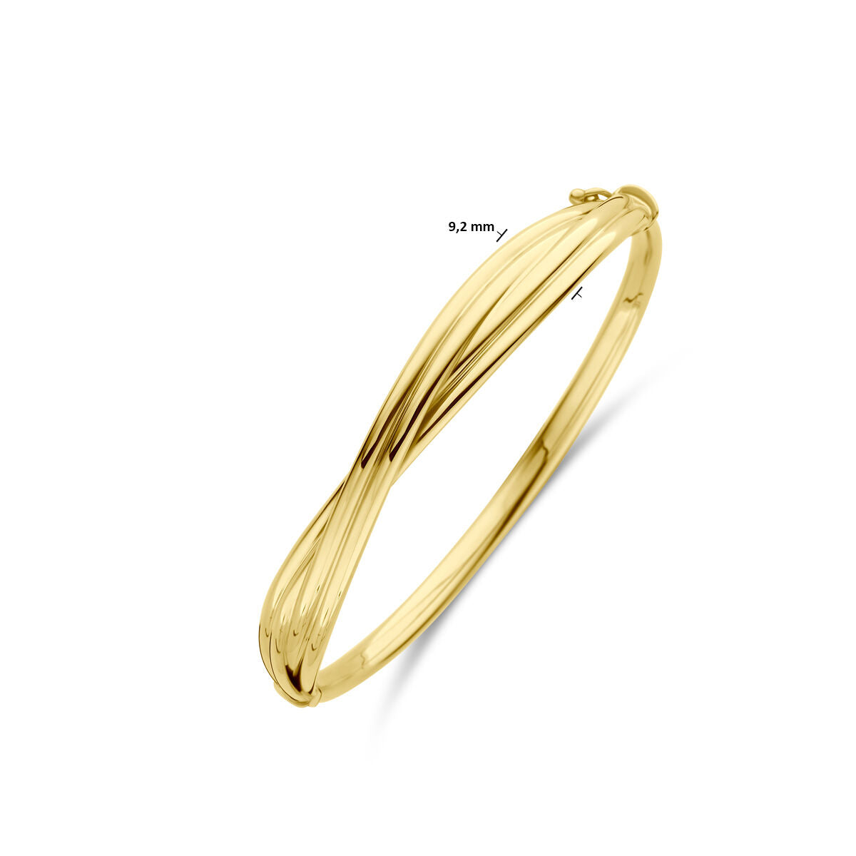 Armreif 9 mm 60 mm 14K Gelbgold