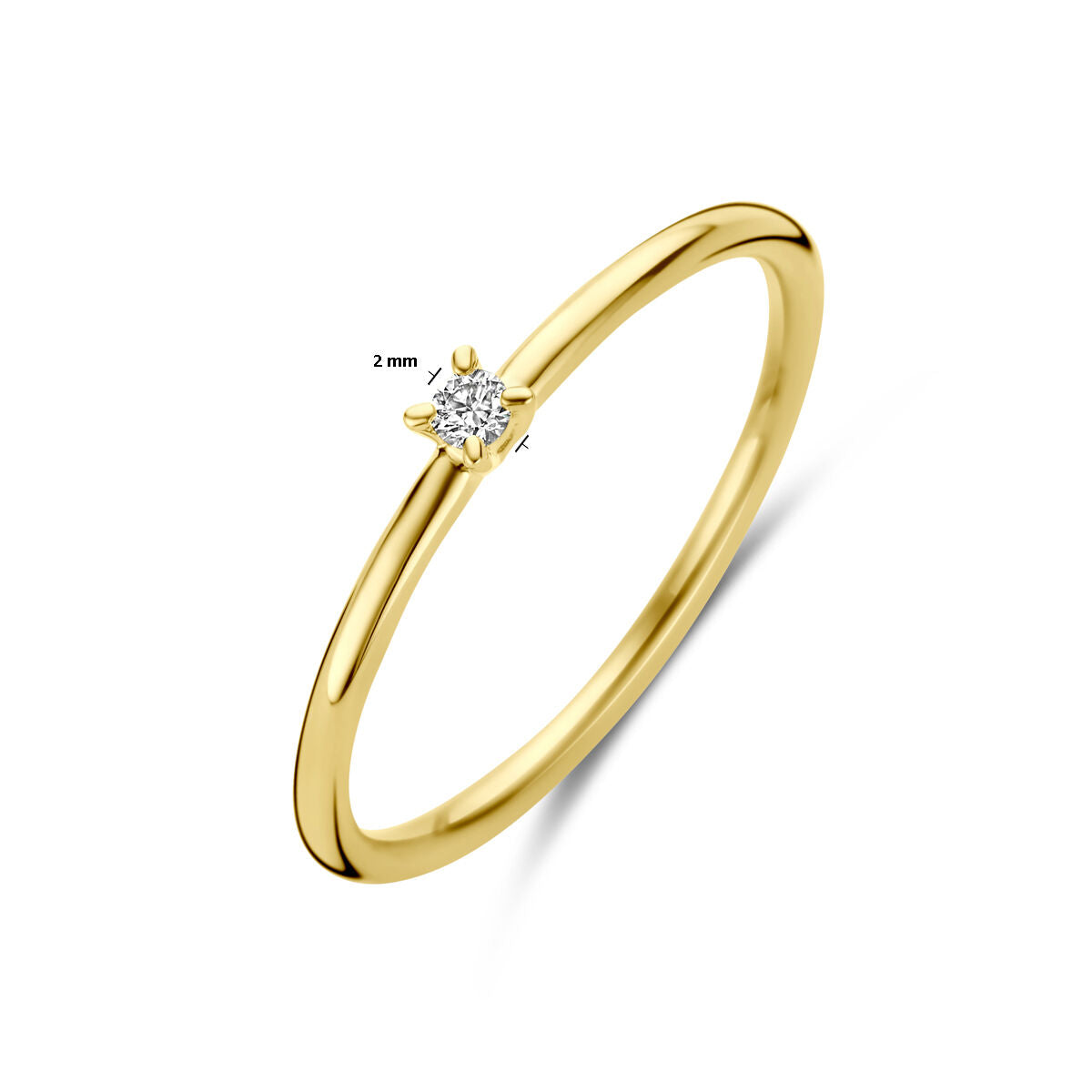 Ring Diamant 0,03 ct h SI 14K Gelbgold