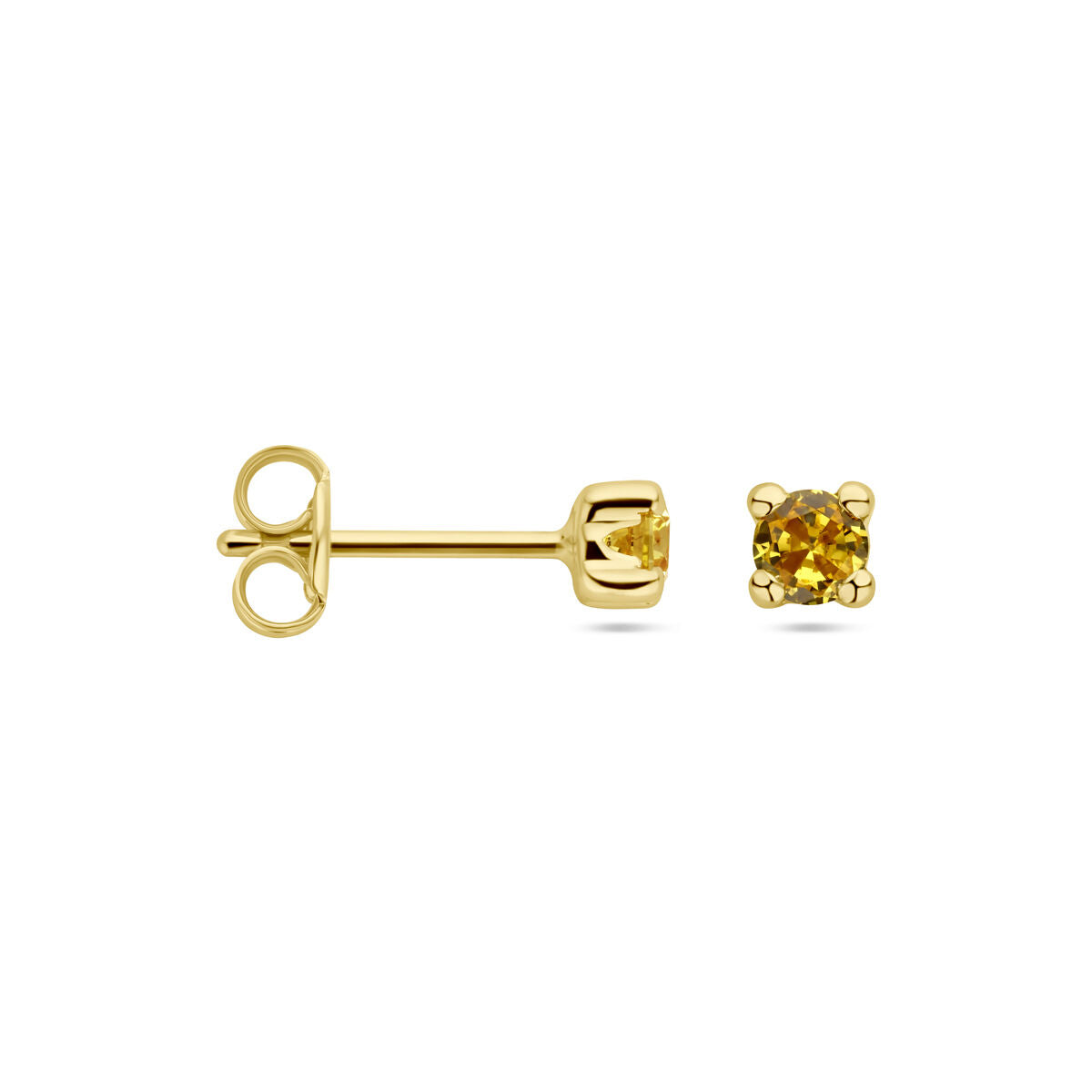 Ohrstecker Synth. Citrin 14K Gelbgold