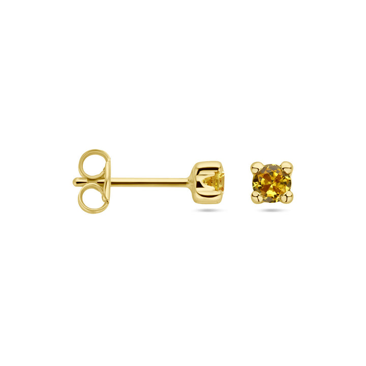 Ohrstecker Synth. Citrin 14K Gelbgold