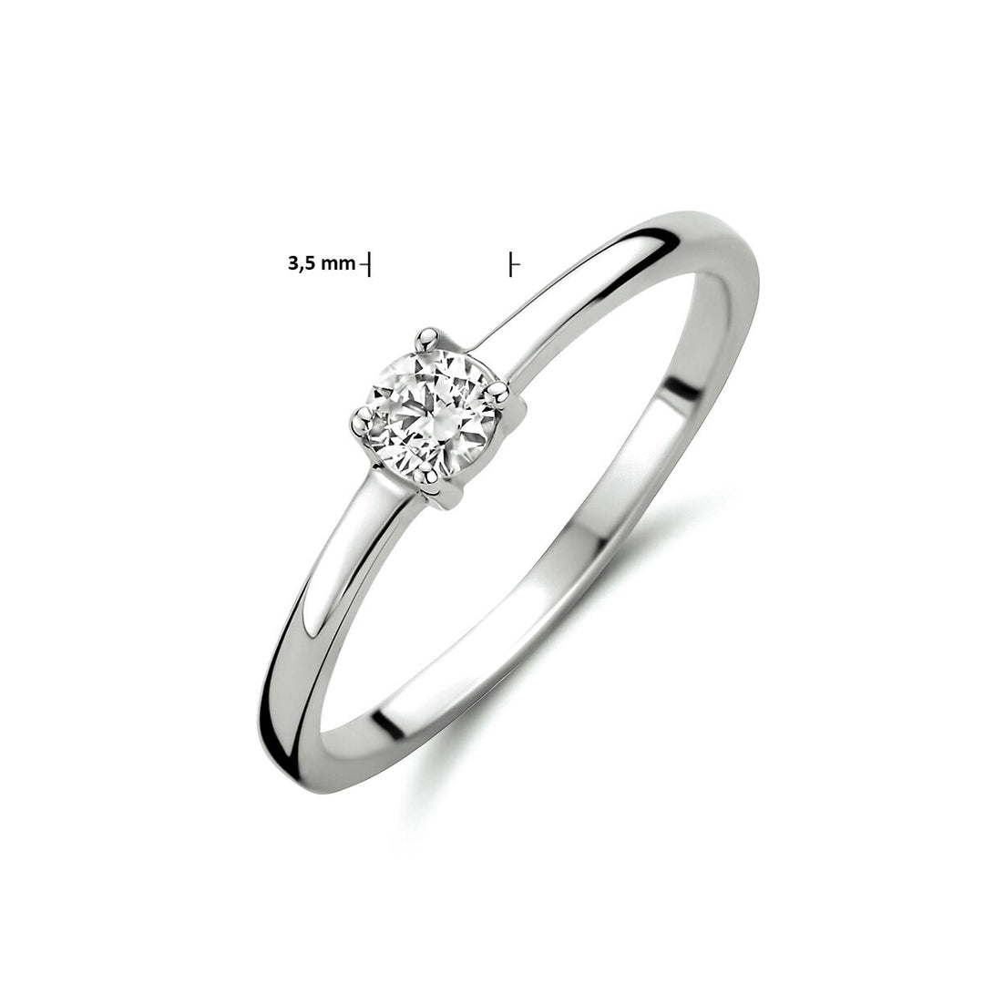 Ring Zirkonia 14K Weißgold