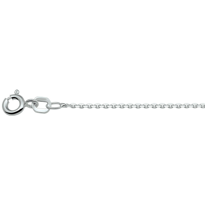 Halskette Anker diamantiert 1,1 mm Silber weiß