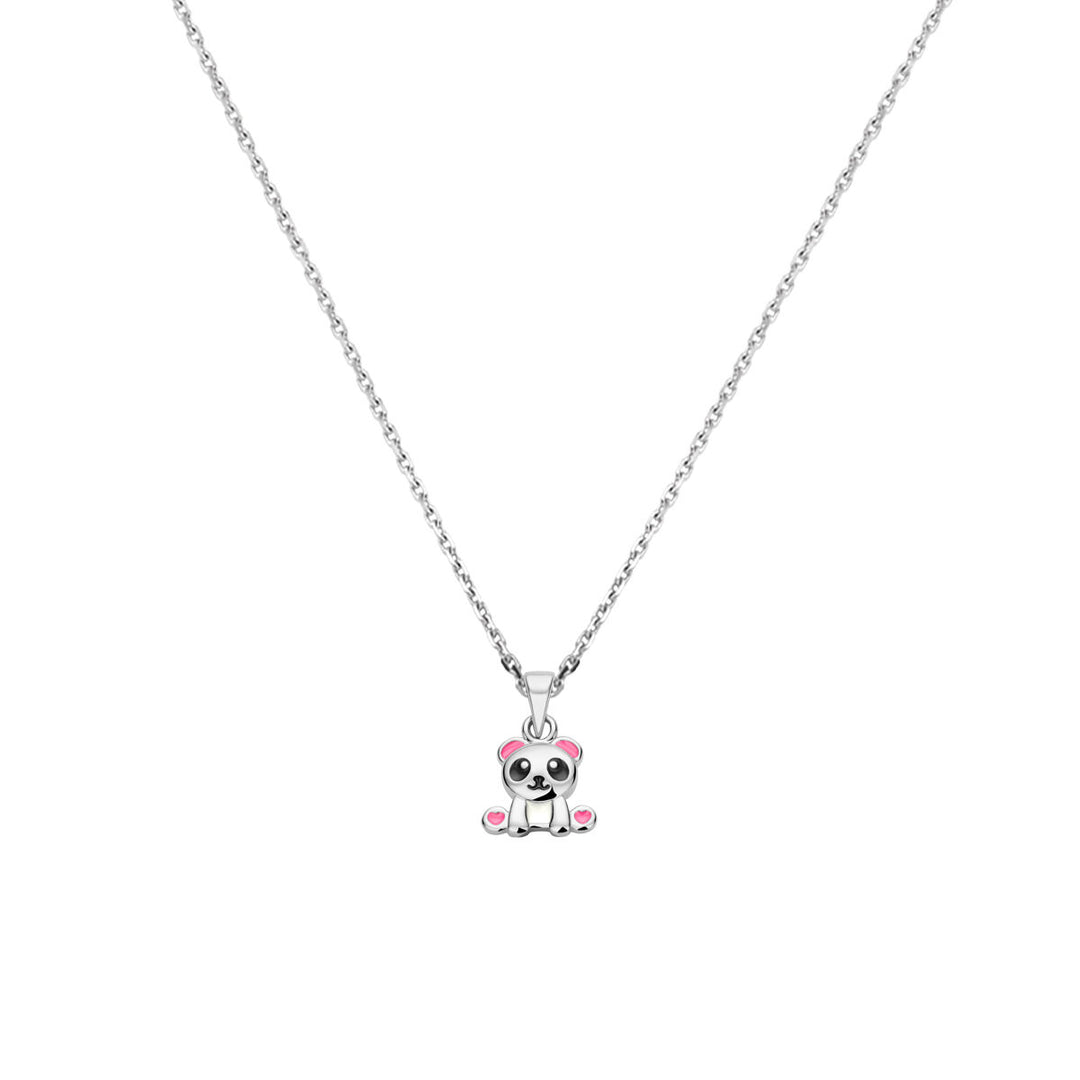 Halskette Panda 36 + 4 cm Silber rhodiniert