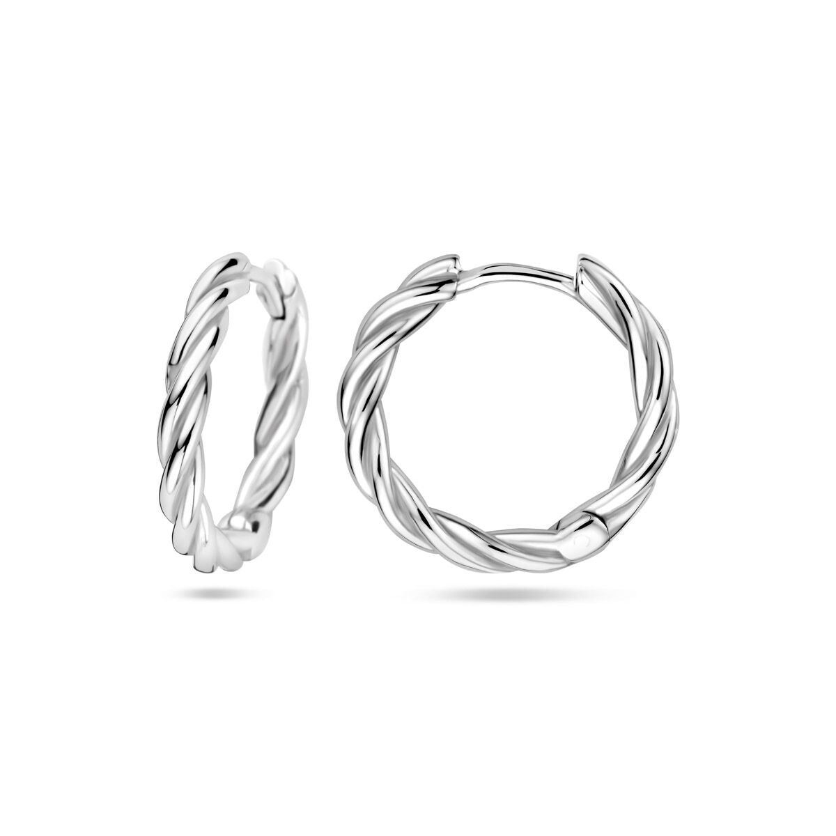 Klappcreolen Rohr 2,5 mm Silber rhodiniert