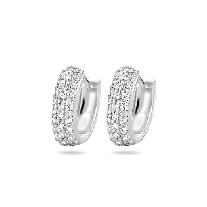 Ohrhänger mit Zirkonia 14K Weißgold