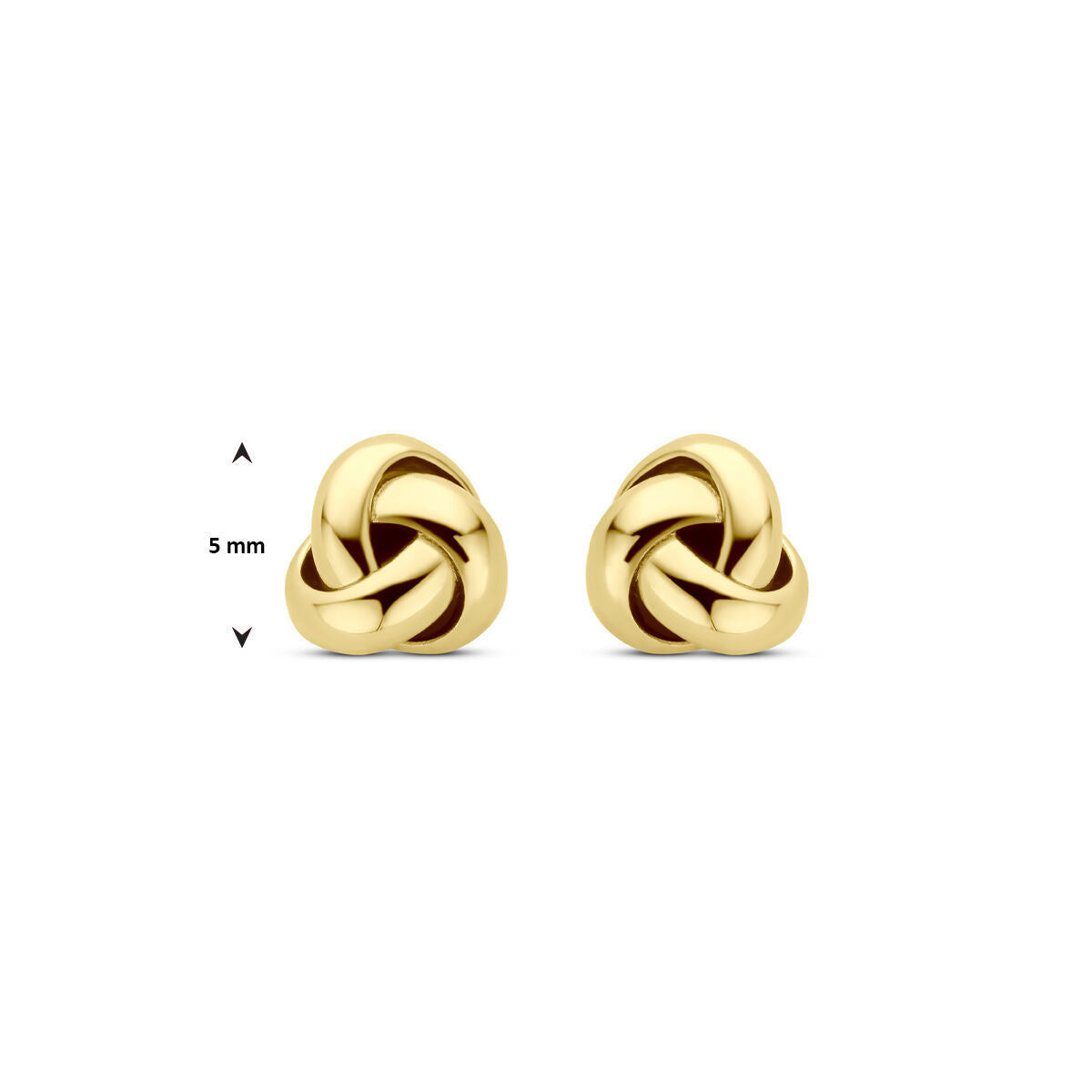 Ohrstecker Knopf 5 mm 14K Gelbgold
