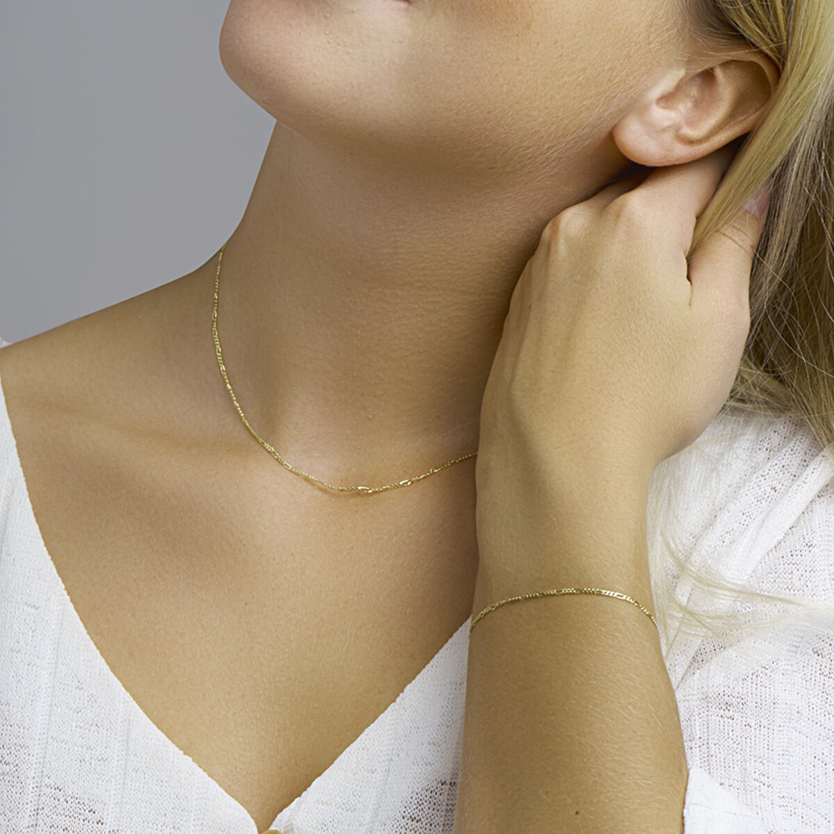 Armband Figaro 1,6 mm 18 cm 14K Gelbgold