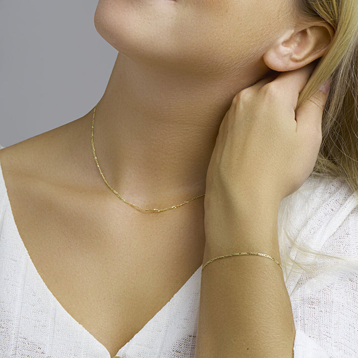 Armband Figaro 1,6 mm 18 cm 14K Gelbgold