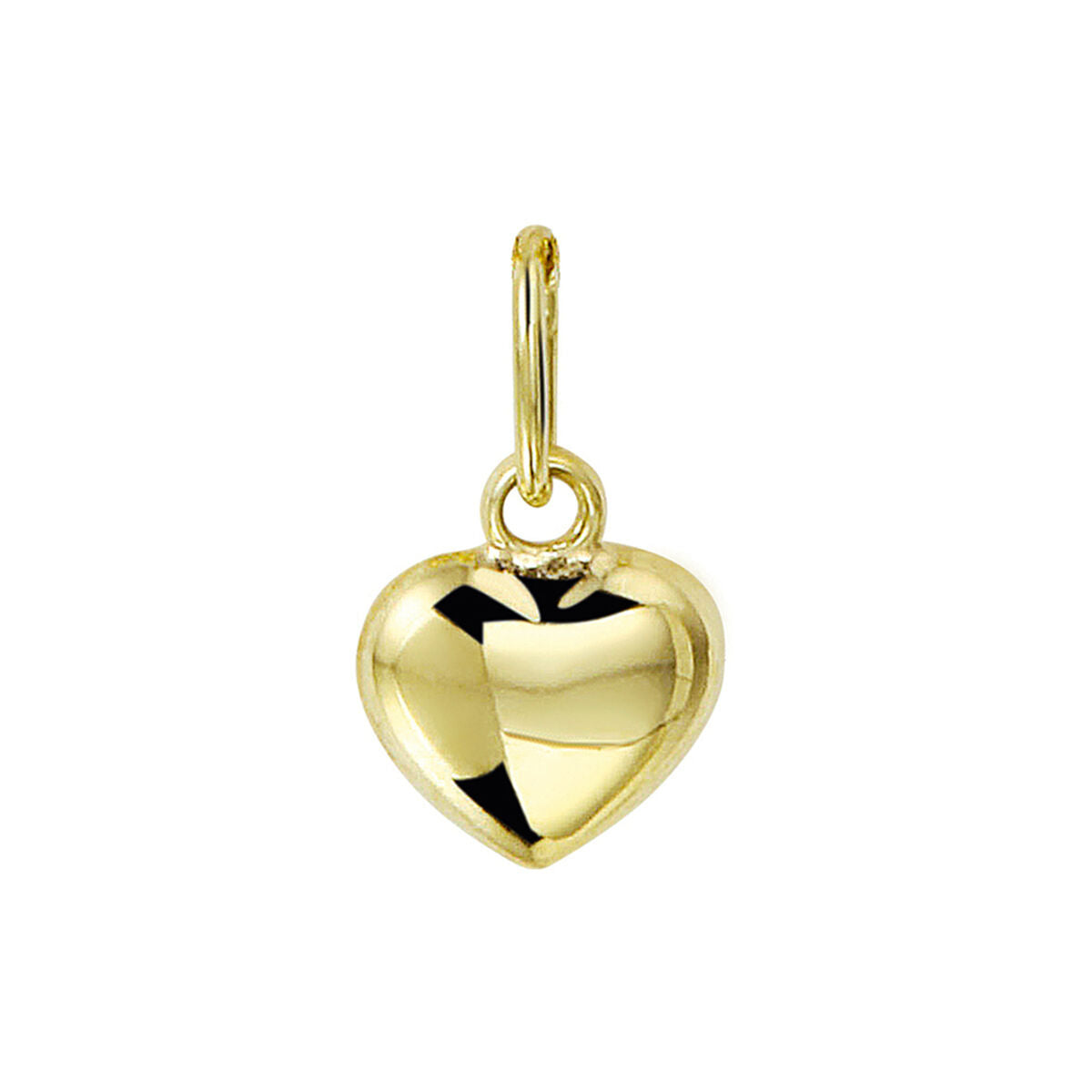 Hänger in Herzform aus 9 Karat Gold mit glänzender Oberfläche