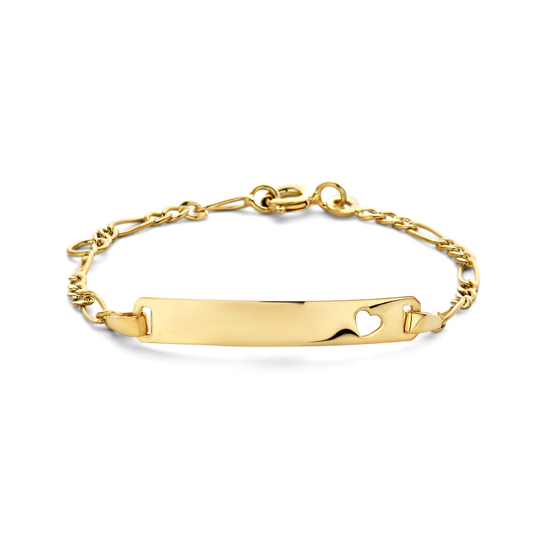 9k graveerarmband hart 9K geel