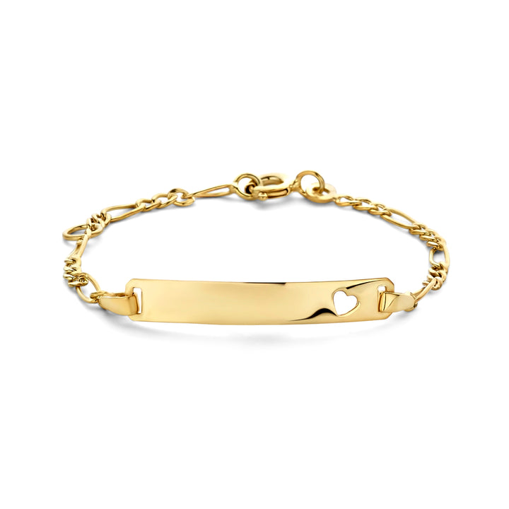 9k graveerarmband hart 9K geel
