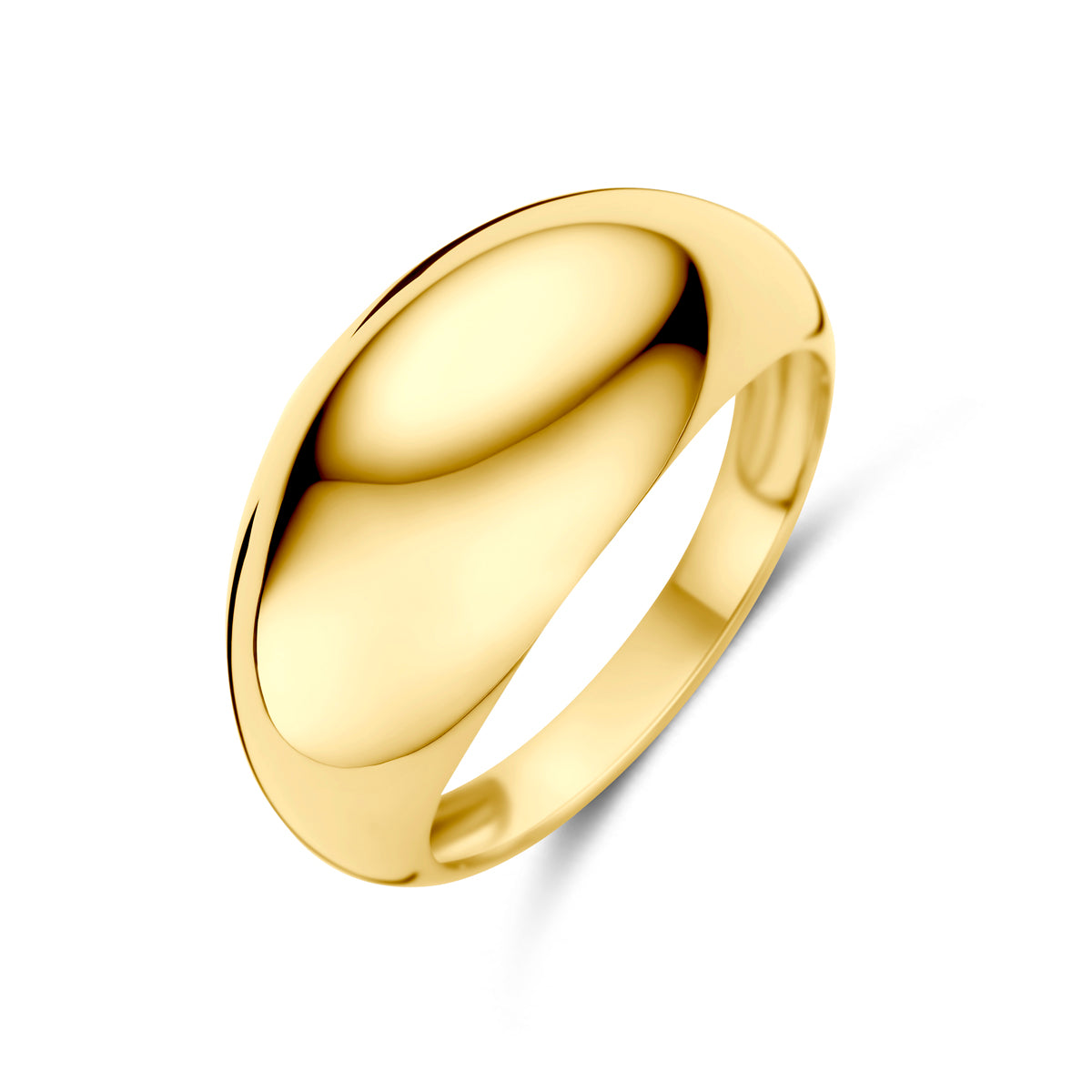 Ring aus 9 Karat Gelbgold mit glatter, runder Oberfläche