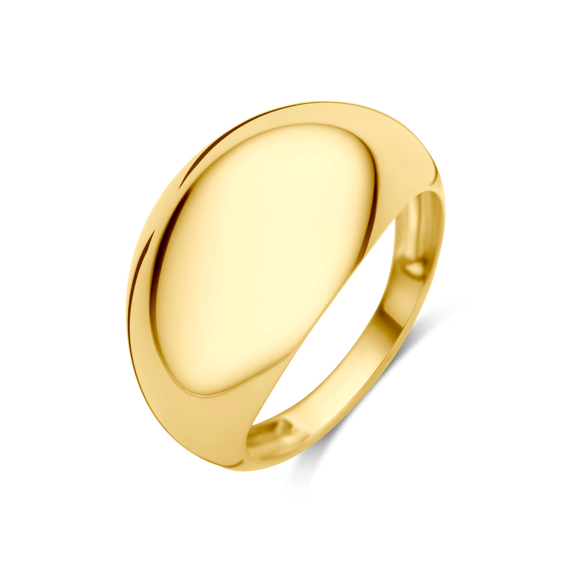 Ring aus 9 Karat Gelbgold mit glatter, runder Oberfläche