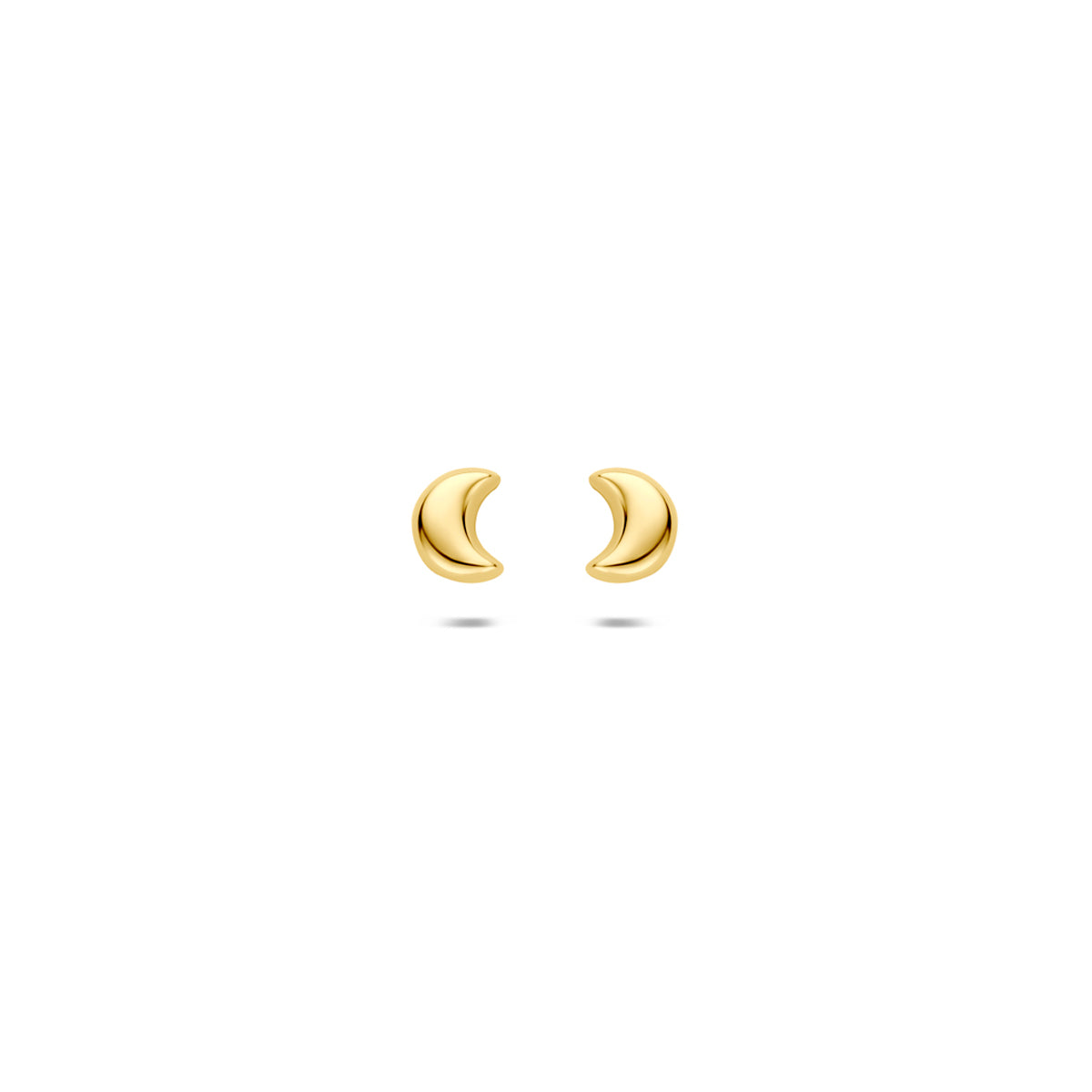 Ohrstecker in Form eines Mondes aus 9K Gelbgold, 4 mm groß